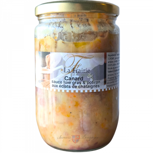 Canard Sauce Foie gras et Potiron aux Eclats de Châtaignes 600g Frairie