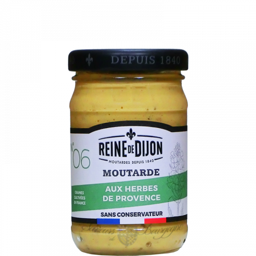 Moutarde herbes de Provence sans conservateur 100g Reine de Dijon