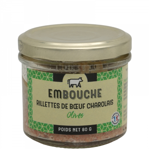 Rillettes de Bœuf Charolais Olives 80g - Terrines du Morvan