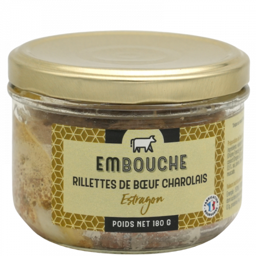 Rillettes de Bœuf Charolais a l'estragon 180g - Terrines du Morvan