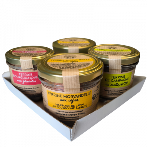 Lot de 4 terrines 80g - Terrines du Morvan