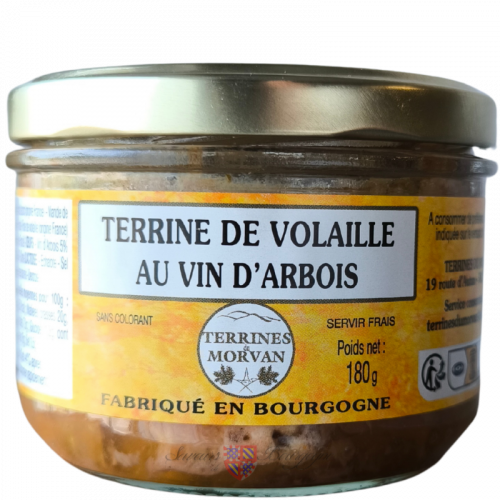 Terrine de volailles au vin d'Arbois 180g