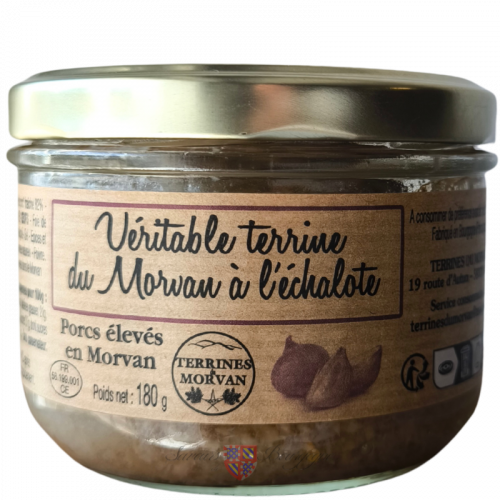 Véritable terrine pur porc du Morvan à l'échalote 180g (Porcs élevés en Morvan)