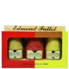 Trio Gourmand de 3 moutardes 100g sur présentoire bois Fallot