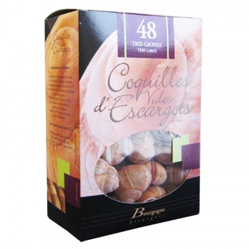 Coquilles d'escargots "Très grosses" étui de 48 - Bourgogne Escargots