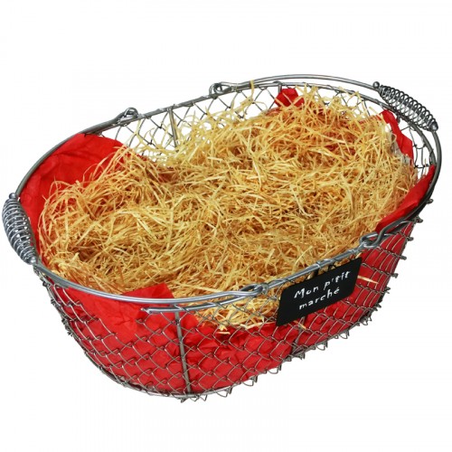 Oval metal basket "My little market" to fill