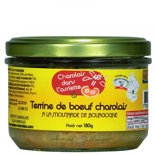 Pure Charolais Beef Terrine with Fallot Burgundy Mustard 180g