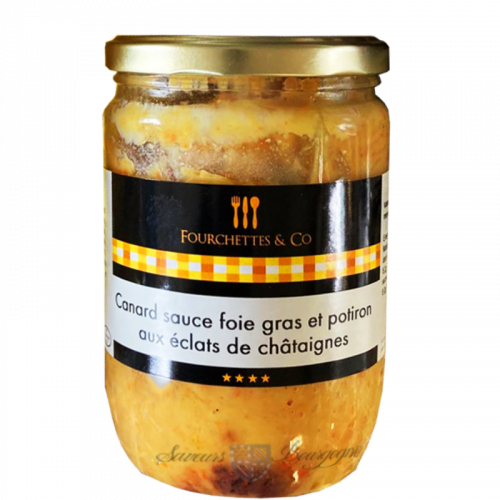 Canard Sauce Foie gras et Potiron aux Eclats de Châtaignes 600g Frairie