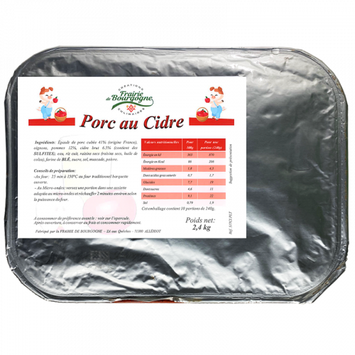 Porc au Cidre 2.4Kg - Frairie de Bourgogne