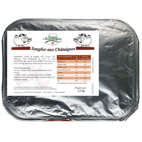 Sanglier aux Châtaignes 2.4Kg - Frairie de Bourgogne