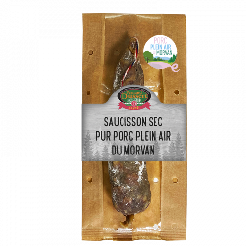 Saucisson sec pur porc plein air du Morvan 180g - Fernand Dussert