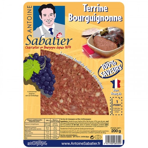 Terrine Bourguignonne 200g - Livraison uniquement en enlèvement chez nos partenaires