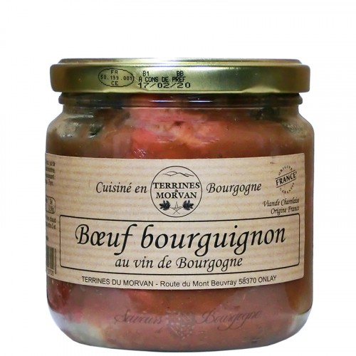 Beef cooked in Burgundy wine 400g